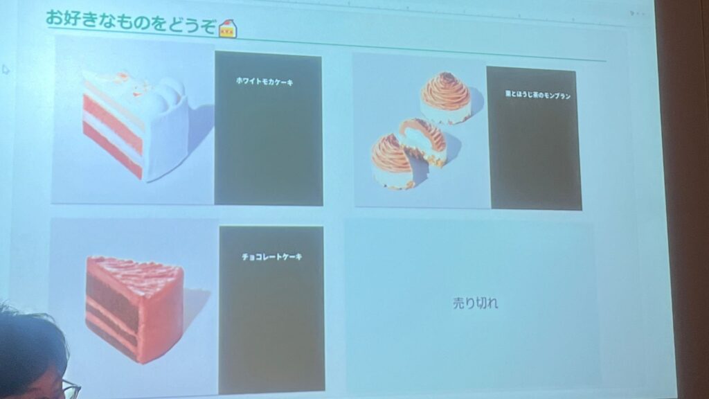 A slide showcasing different types of sweets for everyone to choose