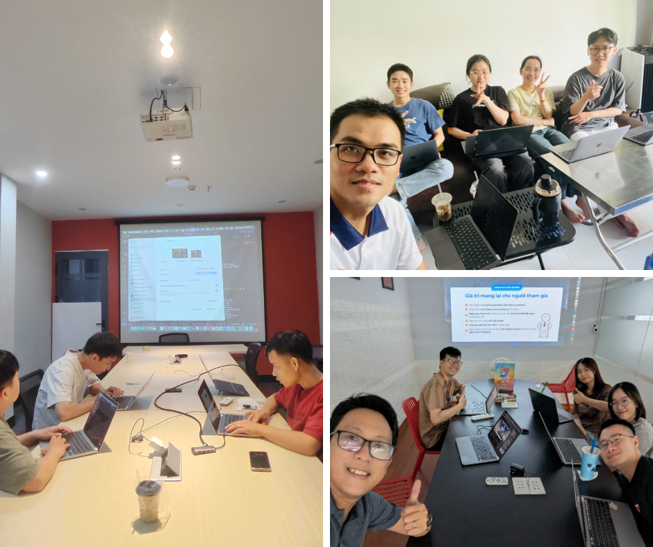 overview of the team preparing for Hackathon