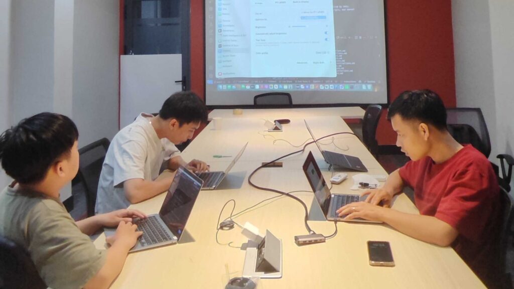 Gensync team meeting before the hackathon