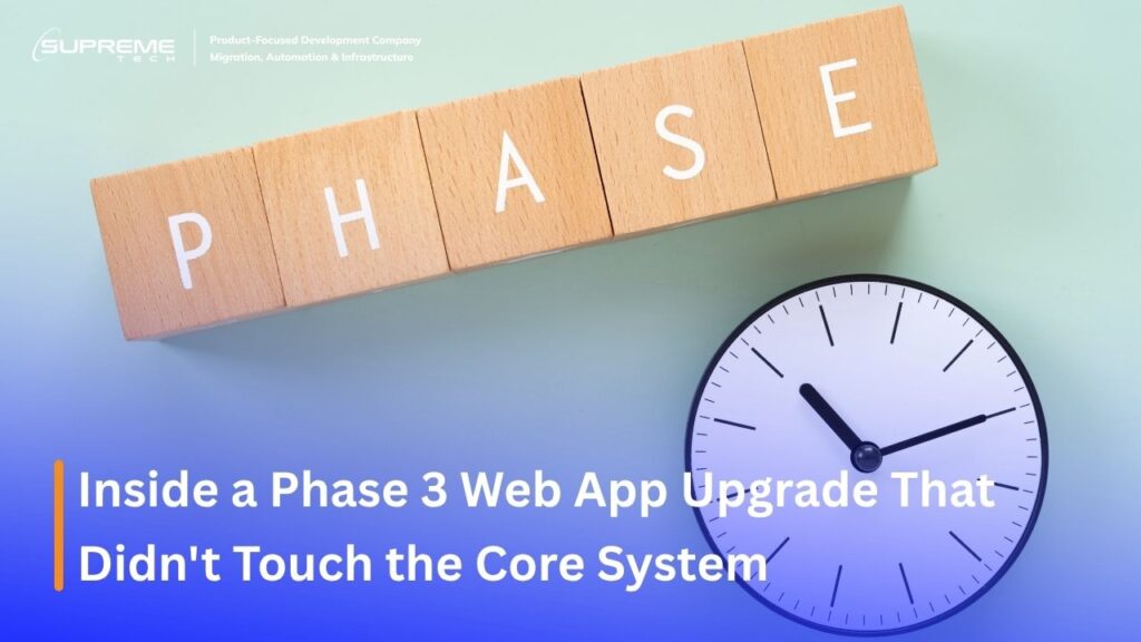 phases in web app upgrade