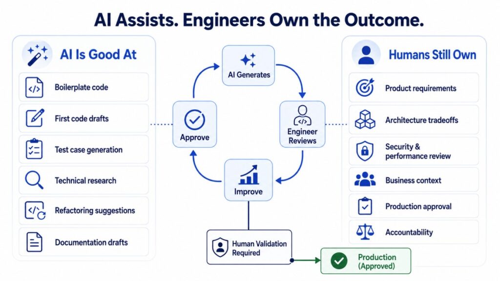 AI responsibilities in software development 