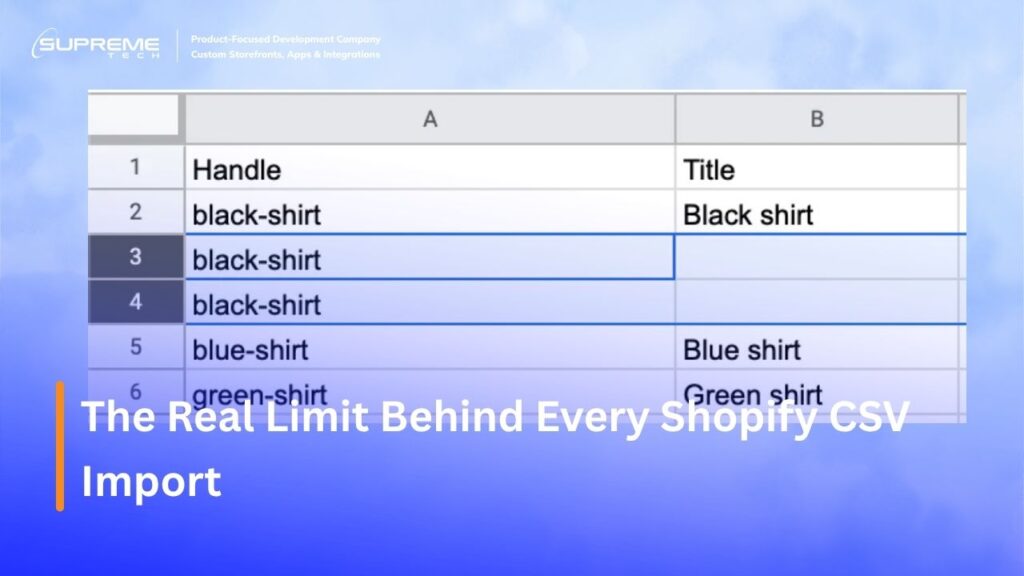 The Real Limit Behind Every Shopify CSV Import